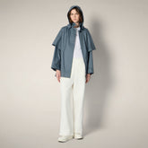 Women's Rain Jacket Tasha in Cloud Blue - Manteaux pour femmes | Save The Duck