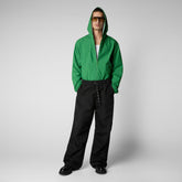 Men's Zayn Hooded Rain Jacket in Rainforest Green - New In Men's | Save The Duck