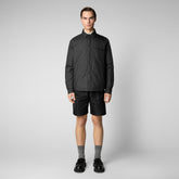 Men's Jani Shirt Jacket in Black - Spring Summer 2024 Men's Collection | Save The Duck