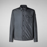 Men's Jani Shirt Jacket in Navy Blue | Save The Duck
