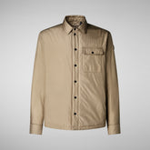 Men's Jani Shirt Jacket in Sandalwood Brown | Save The Duck