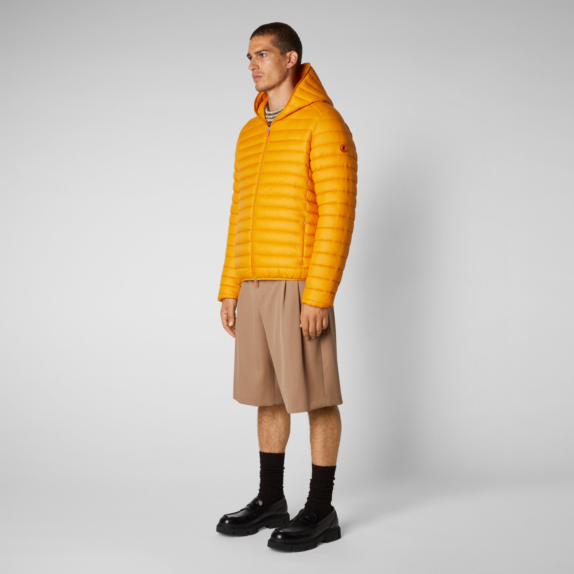 Yellow down best sale jacket men's