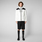 Men's Mitch Puffer Jacket in Off White - Men's Sale | Save The Duck
