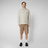 Men's Ozzie Puffer Jacket in Rainy Beige - Men's Fashion | Save The Duck