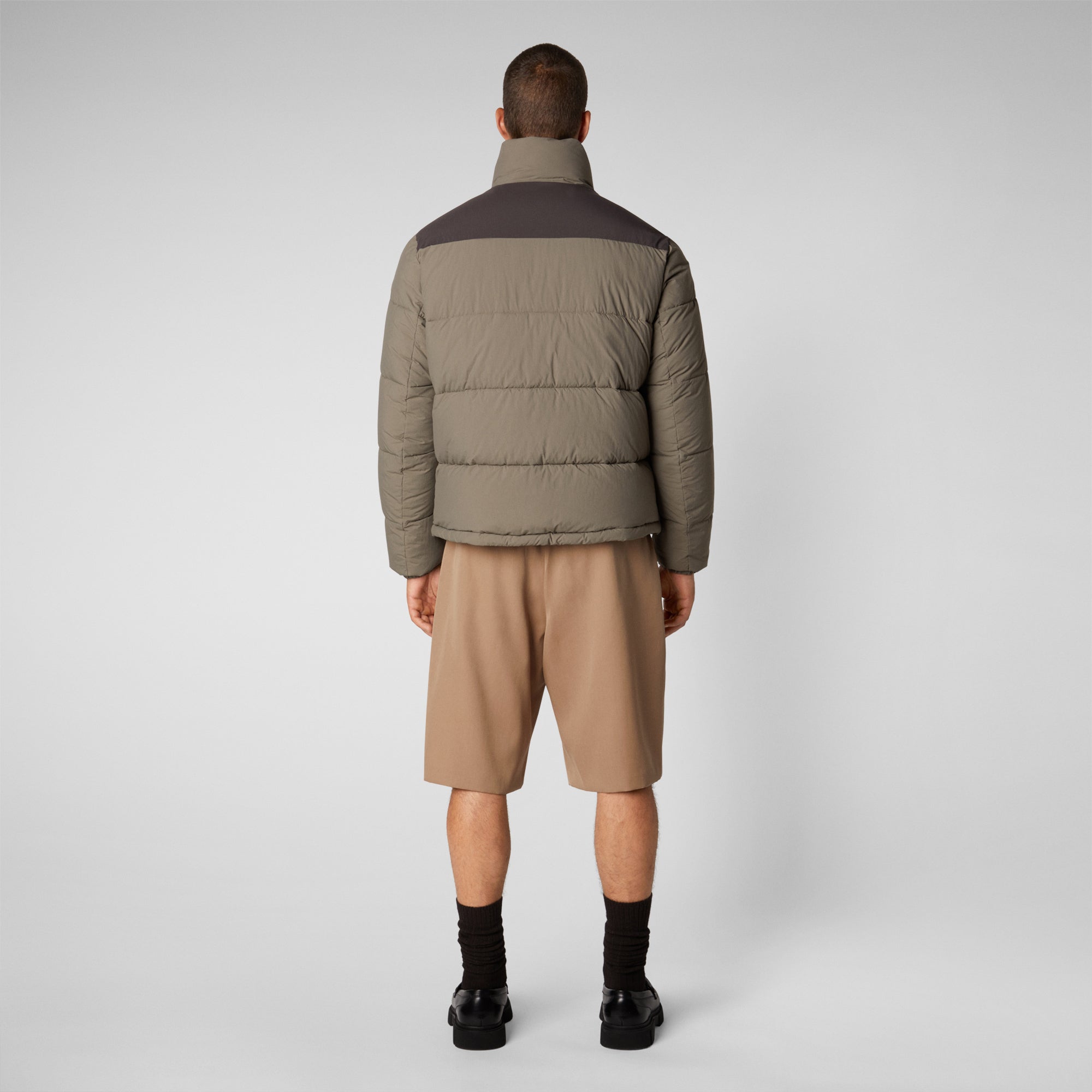 Men's Taxus Jacket in Mud Grey - Save The Duck