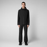 Men's Jari Hooded Jacket in Black | Save The Duck