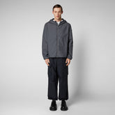 Men's Faris Hooded Jacket in Storm Grey - Men's Icons | Save The Duck