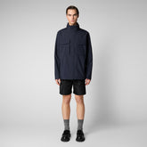 Men's Irving Jacket in Blue Black - Men's Recycled | Save The Duck