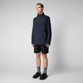 Men's Irving Jacket in Blue Black - Men's Recycled | Save The Duck