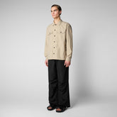 Men's Kendri Shirt Jacket in Stone Beige - Men's Fashion | Save The Duck