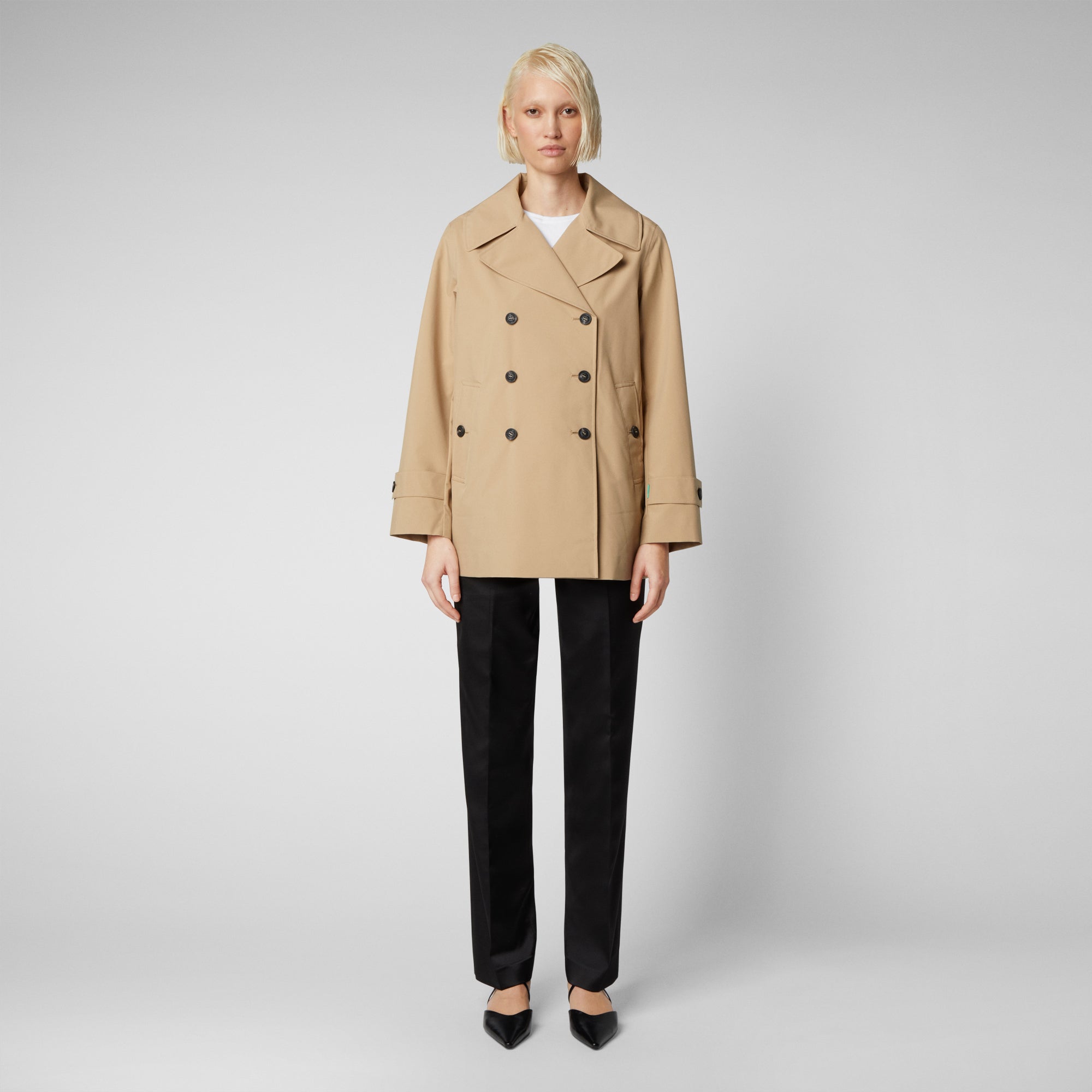 SOFI:SAVE THE DUCK WOMAN JACKET in GRIN in STARDUST BEIGE - Save The Duck