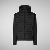 Men's Dare Hooded Sweater Jacket in Rain Grey | Save The Duck