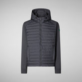 Men's Dare Hooded Sweater Jacket in Navy Blue | Save The Duck