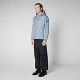 Men's Dare Hooded Sweater Jacket in Rain Grey - Spring Summer 2024 Men's Collection | Save The Duck