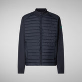 Men's Indio Sweater Jacket in Blue Black | Save The Duck