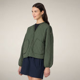 Women's puffer jacket Fara in Thyme Green | Save The Duck