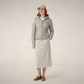 Women's Animal free puffer Jacket Daisy in Rainy Beige - Icon Woman | Save The Duck