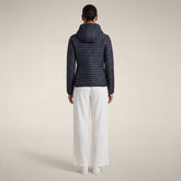 Women's Puffer Jacket Alexa in Blue Black - Manteaux pour femmes | Save The Duck