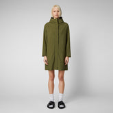 Women's Maya Raincoat in Dusty Olive - Women's Rainy | Save The Duck