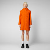 Women's Maya Raincoat in Amber Orange - Women's Raincoats | Save The Duck