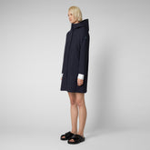 Women's Maya Raincoat in Blue Black - Spring Summer 2024 Women's Collection | Save The Duck