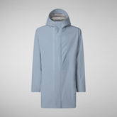 Men's Dacey Hooded Raincoat in Blue Black | Save The Duck
