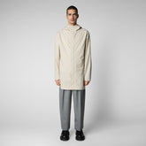 Men's Dacey Hooded Raincoat in Shore Beige | Save The Duck
