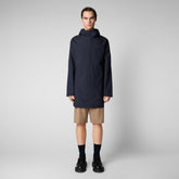 Men's Dacey Hooded Raincoat in Blue Black - Spring Summer 2024 Men's Collection | Save The Duck