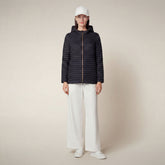 Women's Puffer Jacket Alima in Blue Black - Manteaux pour femmes | Save The Duck