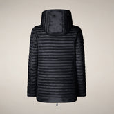 Women's Puffer Jacket Alima in Blue Black - Manteaux pour femmes | Save The Duck