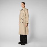 Women's Ember Coat in Stone Beige - Spring Summer 2024 Women's Collection | Save The Duck
