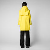 Women's Fleur Hooded Raincoat in Starlight Yellow - Women's Rainy | Save The Duck