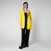 Women's Fleur Hooded Raincoat in Starlight Yellow | Save The Duck