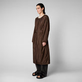 Women's Mava Coat in Soil Brown - Women's Icons | Save The Duck