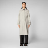 Women's Asia Hooded Trench Coat in Rainy Beige - Women's Rainy | Save The Duck