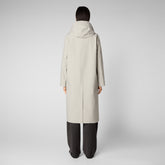 Women's Asia Hooded Trench Coat in Rainy Beige - Women | Save The Duck