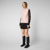 Women's Charlotte Puffer Vest in Blush Pink - Women's Sale | Save The Duck