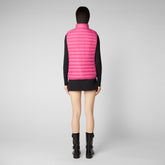 Women's Charlotte Puffer Vest in Gem Pink - Women's Vests | Save The Duck