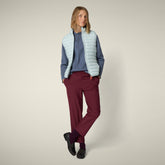 Women's Animal free puffer Vest Charlotte in Glacier Blue | Save The Duck