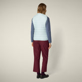 Women's Animal free puffer Vest Charlotte in Glacier Blue | Save The Duck