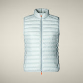 Women's Animal free puffer Vest Charlotte in Glacier Blue | Save The Duck