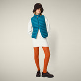 Women's Animal free puffer Vest Charlotte in horizon blue | Save The Duck