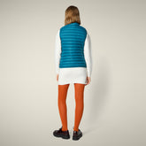 Women's Animal free puffer Vest Charlotte in horizon blue | Save The Duck
