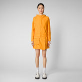 Women's Pear Hooded Jacket in Sunshine Orange - Women's T-Shirts & Sweatshirts | Save The Duck