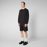 Men's Silas Sweatshirt in Black - Men's T-Shirts & Sweatshirts | Save The Duck