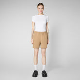Women's Halima Shorts in Biscuit Beige | Save The Duck