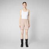 Women's Halima Shorts in Pale Pink - Women's Pants & Skirts | Save The Duck