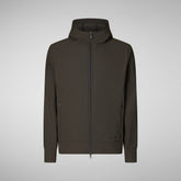 Men's Luiz Hooded Jacket in Smoked Grey | Save The Duck
