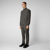 Men's Tulio Zip-Up Sweatshirt in Smoked Grey - Men's Smartleisure | Save The Duck