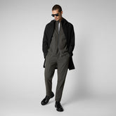 Men's Tulio Zip-Up Sweatshirt in Smoked Grey | Save The Duck